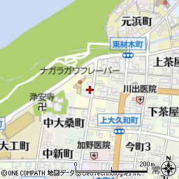 岐阜県岐阜市西材木町周辺の地図