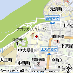 岐阜県岐阜市西材木町周辺の地図