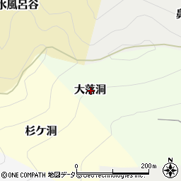 岐阜県岐阜市大落洞周辺の地図