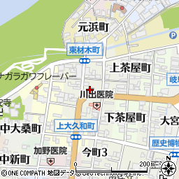岐阜材木町郵便局周辺の地図