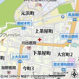 岐阜県岐阜市上茶屋町30-2周辺の地図
