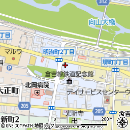 倉吉警察署打吹交番周辺の地図