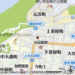 岐阜県岐阜市東材木町周辺の地図
