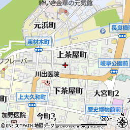 岐阜県岐阜市上茶屋町30周辺の地図