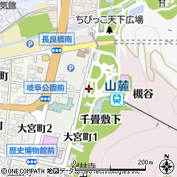 岐阜公園トイレ４周辺の地図