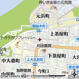 岐阜県岐阜市東材木町4周辺の地図