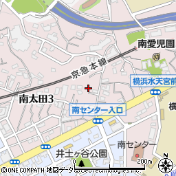 神奈川県横浜市南区南太田3丁目2周辺の地図