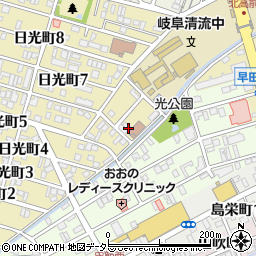 岐阜県岐阜市日光町6丁目周辺の地図