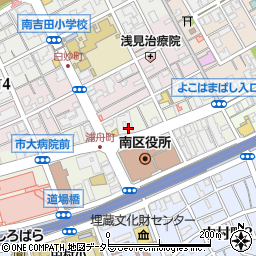横浜浦舟郵便局周辺の地図