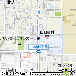 岐阜県本巣郡北方町一本松周辺の地図