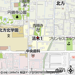 岐阜県北方町（本巣郡）清水周辺の地図