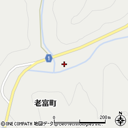 京都府綾部市老富町二反田周辺の地図