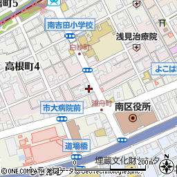 神奈川県横浜市南区白妙町3丁目36周辺の地図