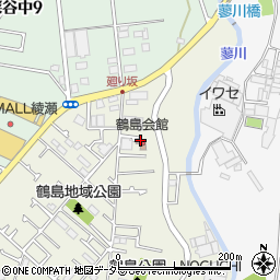 綾瀬市立　鶴島会館周辺の地図