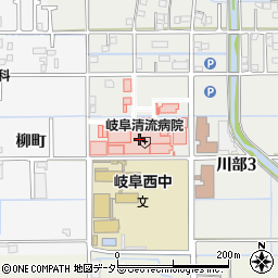 岐阜清流病院周辺の地図