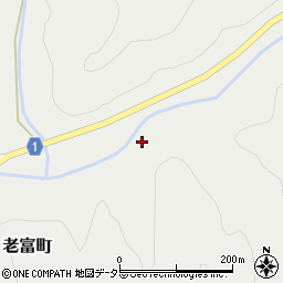 京都府綾部市老富町（下柳原）周辺の地図