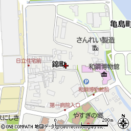 島根県安来市安来町錦町周辺の地図