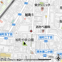 神奈川県厚木市旭町1丁目周辺の地図