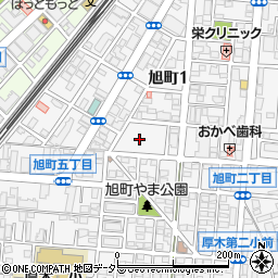 神奈川県厚木市旭町1丁目18周辺の地図