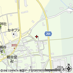 滋賀県長浜市東野町周辺の地図