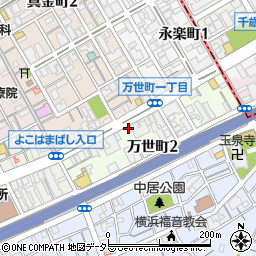 コインパーク横浜万世町駐車場周辺の地図