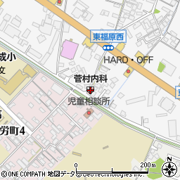 菅村内科医院周辺の地図