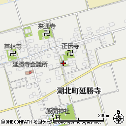 滋賀県長浜市湖北町延勝寺周辺の地図