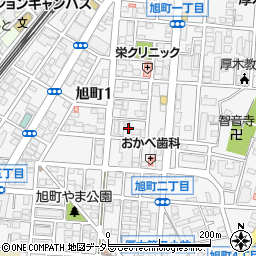 神奈川県厚木市旭町1丁目36周辺の地図