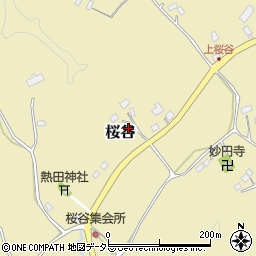 千葉県長生郡長柄町桜谷周辺の地図