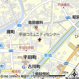 平田コミュニティセンター周辺の地図