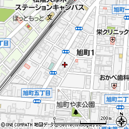 神奈川県厚木市旭町1丁目21周辺の地図