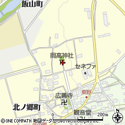 岡高神社周辺の地図