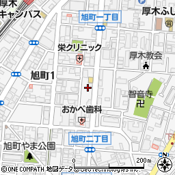 神奈川県厚木市旭町1丁目33周辺の地図