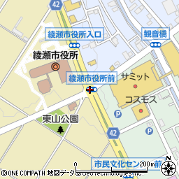 綾瀬市役所前周辺の地図