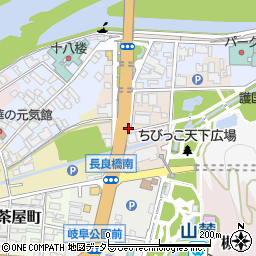 岐阜県岐阜市上材木町周辺の地図