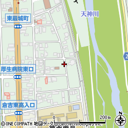 鳥取県倉吉市東巌城町周辺の地図