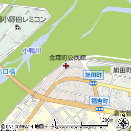 鳥取県倉吉市金森町周辺の地図