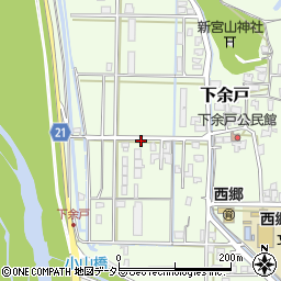 鳥取県倉吉市下余戸周辺の地図