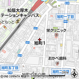 神奈川県厚木市旭町1丁目23周辺の地図