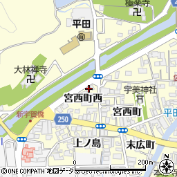 島根県出雲市平田町宮西町西483周辺の地図