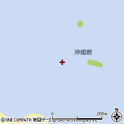 沖俎岩周辺の地図