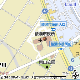 綾瀬市役所周辺の地図