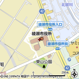 綾瀬市役所　インター推進室インター推進担当周辺の地図