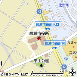 神奈川県綾瀬市周辺の地図