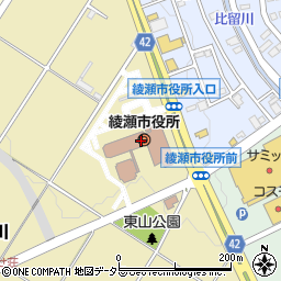 神奈川県綾瀬市周辺の地図