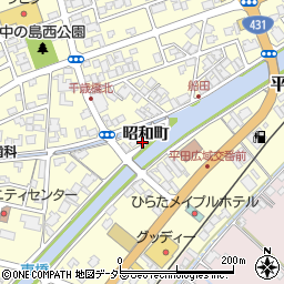島根県出雲市平田町昭和町周辺の地図