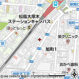 神奈川県厚木市旭町1丁目8周辺の地図