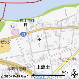 岐阜県可児郡御嵩町上恵土周辺の地図