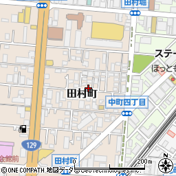 神奈川県厚木市田村町周辺の地図