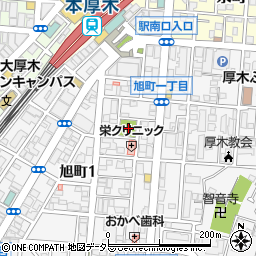 神奈川県厚木市旭町1丁目30周辺の地図